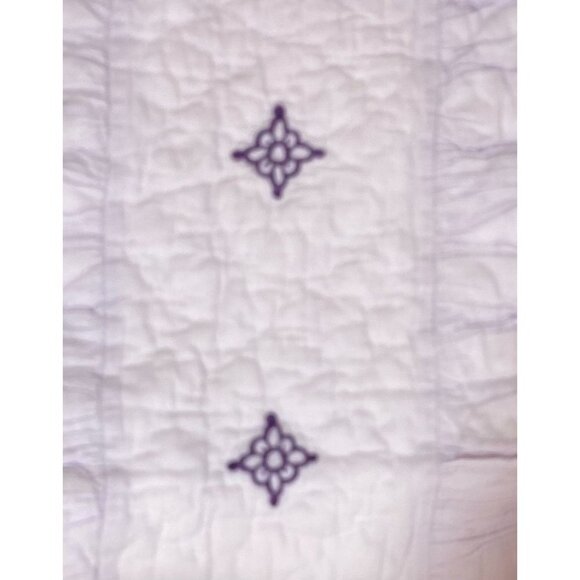 Pottery Barn Kids Lavender Embroidered Standard Pillow Sham - Picture 3 of 4